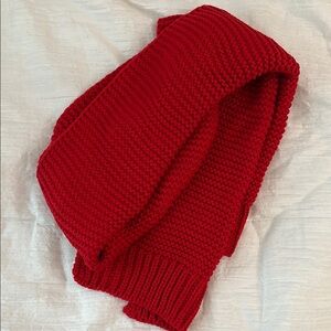 New Cozy Red Knit Scarf
